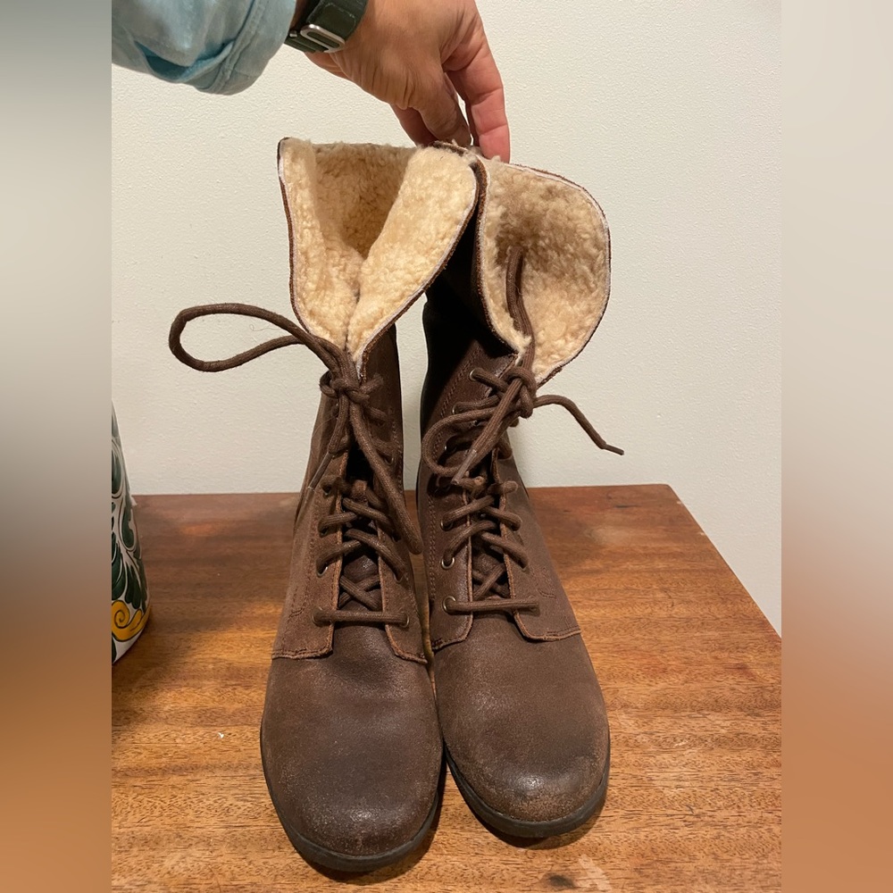 Ugg Shearling Wedge Boots